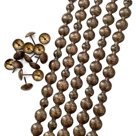 Let's Decorate 5 Meters Upholstery Nails Antique Decorative Nail Strips Sofa Trim Tapes Indoor Garden Chair Push Pins Matching Push Pins (16mm Antique)