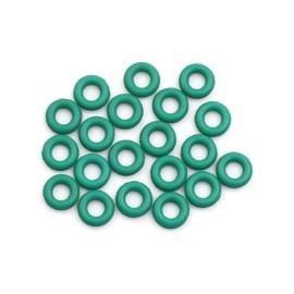 X AUTOHAUX Fluorine Rubber O-Rings, 9mm OD 4mm ID 2.5mm Width FKM Seal Gasket for Machinery Plumbing, Green, Pack of 20