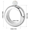 Rhinestone Bracelet Flask for Women, 3.5 oz Bangle Bracelet Flask