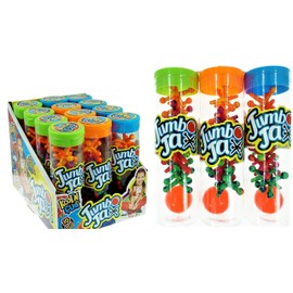 JA-RU Jumbo Jax Toy w/Bouncy Ball (12 Jax Set) Classic Rubber Jacks Vintage Toys for Kids & Adult. Old School Retro Board Games. Party Favor Fidget Pack Pinata Filler Stocking Stuffer. 6569-12p