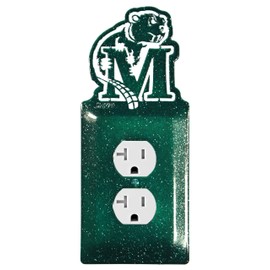 SWEN Products MINOT STATE BEAVERS Collegiate Metal Plate Cover (Single Outlet Green)