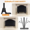 Zettfuly Fireback Feet Iron Fireplace Fireback Support, Cast Iron Pair