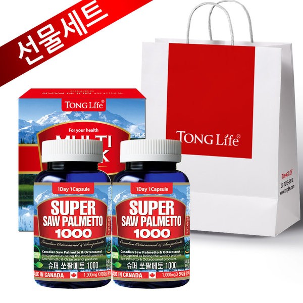 Tonglife [Gift Set] Tonglife-Super Saw Palmetto 1000-2 months-2 bottles, k/Super Sawpal-1 / 통라이프 [선물세트] 통라이프-슈퍼 쏘팔메토1000-2개월-2병, k/슈퍼쏘팔-1