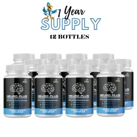 Pelican Vitamins Neuro Plus- Nerve Health Support- 12 Bottles- 720 Capsules