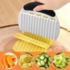 2 Pcs Crinkle Cutter Knife,Stainless Steel Wavy Slicer,Lightweight French Fry