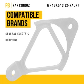 PartsBroz WH16X513 Drain Hose Clip (2-Pack) - Compatible With General Electric Hotpoint Washer - Replaces AP2046140 AH270508 EA270508 PS270508 WH16X0513 Ultra Durable Replacement