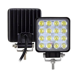 YOJZMA 2pcs 4 inch 48W Square Flood Led Work Ligh LED Light Off Road Lights for Boat Car 4WD SUV Truck ATV UTE F150 F250,12V 24V