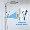 Granvoo Universal Hand Shower Holder, Shower Head Holder, with 4