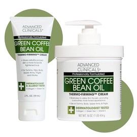Crema corporal termo reafirmante con aceite de café verde | Loción con cafeína | Loción corporal con colágeno | Manteca corporal hidratante | Productos para el cuidado de la piel del cuerpo para