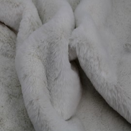 Texco Inc Luxury Faux Fur Fabric by Yard-Fluffy Mohair for Sewing, Costumes, Apparel, Clothing, Decorations, Rugs, Throw Pillow Covers, Beddings, Home, and DIY Projects, Ivory 18X60