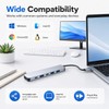 USB 3.0 Hub Splitter, 7 in 1 Aluminum USB Extender