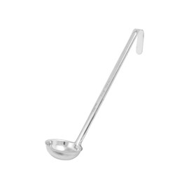 Soro Essentials- 2 oz Stainless Steel One-Piece Ladle with Curved Tip Handle 1mm thickness- Heavy-Duty Serving Ladle Spoon Serving Scoops Ladles Portioning for Restaurant Kitchen Cooking Soup