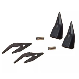 Quality Aftermarket 2 Backhoe, Excavator Bucket Shanks Fits 1" Lip, Tiger Rock Teeth & Pins- 23TL