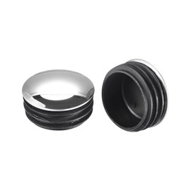sourcing map Post End Cap Cover, 4pcs 50mm(2") Fence Post Cap Steel Head Round Pipe Tube Cover Insert Plug for Guardrail Railing, 48x24mm(IDxH)