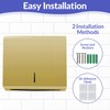 Stardrix Paper Towel Dispenser Wall Mount, Brushed Gold Stainless Steel