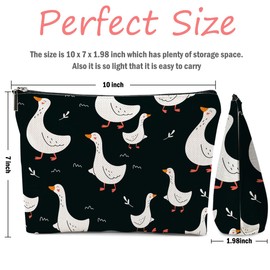 XFN Cute Duck Makeup Bag, Duck Gifts Duck Themed Gifts Cosmetic Bag Travel Pouch, Duck Stuff Friendship Gifts for Women Girls Daughter Sisters Niece Mom Best Friends Bestie Graduation Birthday Gifts