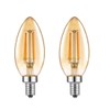 UMEXUS 5V 4W E14 Base LED Bulbs, 2700K, Dimmable, Amber