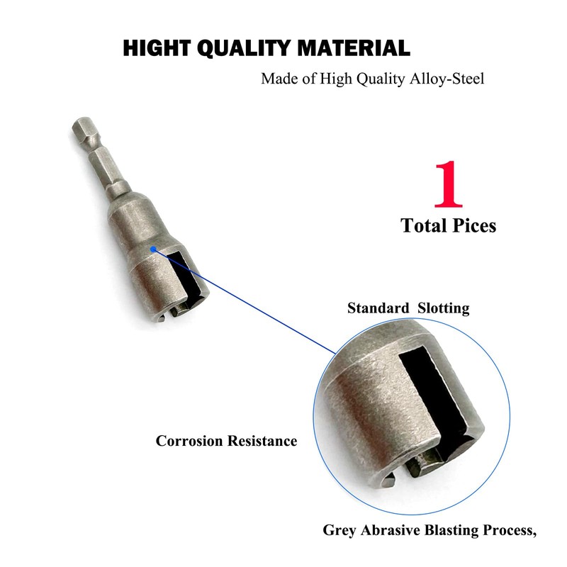 Yoliko 1/4" Wing Nut Driver Wing Nut Drill Bit Socket