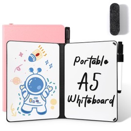 AGM Small White Board Dry Erase, Double Sided Folding Whiteboards with Pen, Mini Portable Dry Erase Board for Study, Meeting, Doodling, Planning