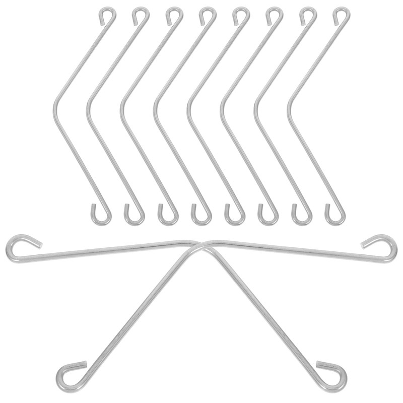 10-Piece Stainless Steel Beehive Spring Clip Connector Set