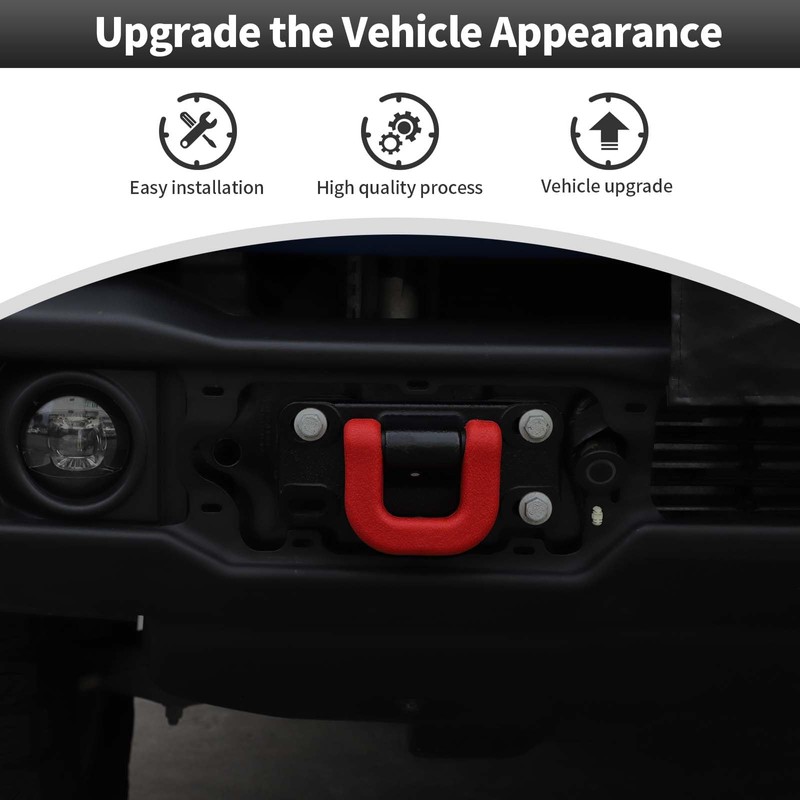 CheroCar 2PCS Front Bumper Tow Hook Cover，Tow Trailer Hitch Protector