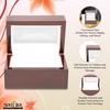 Novel Box Cherrywood Red Jewelry Box for Double Rings 3x2x1.87