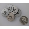 Tungsten (W) 24.26mm Metal Disc 99.95% Pure for Collection or