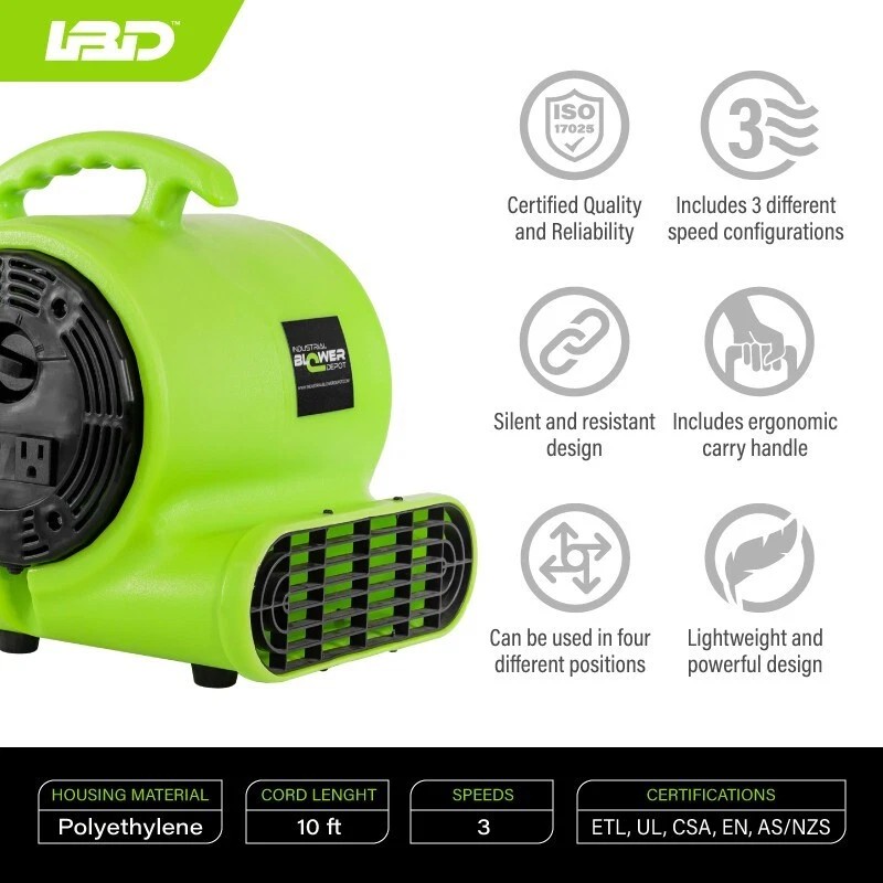 IBD Industrial Blower Depot Floor Dryer Multi-Stacked - 1/2 HP