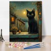 TISHIRON Paint by Numbers for Adults Black Kitty Cat Painting