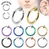 Fake Nose Septum Clicker Nose Ring Piercing Helix Titanium Plated,
