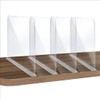 ROUFA 4Pcs Clear Acrylic Shelf Dividers, Adjustable Closet Organizer Fit
