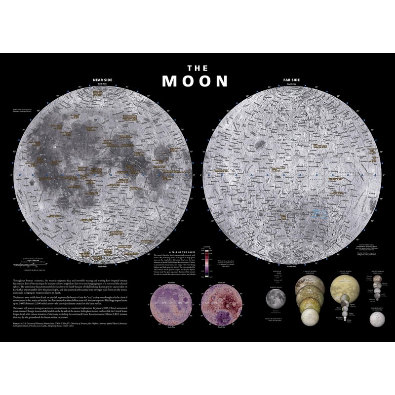 National Geographic Moon Map (Stargazer folded) (National Geographic Reference Map)