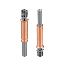 2PCS 3D Printer Extruder Bimetal Heatbreak Throat Tube for Anycubic Kobra 3/Kobra 3 Combo, All Metal Copper Titanium Alloy High Temperature and Wear Resistance HeatBreak 3D Printer Replacement Part