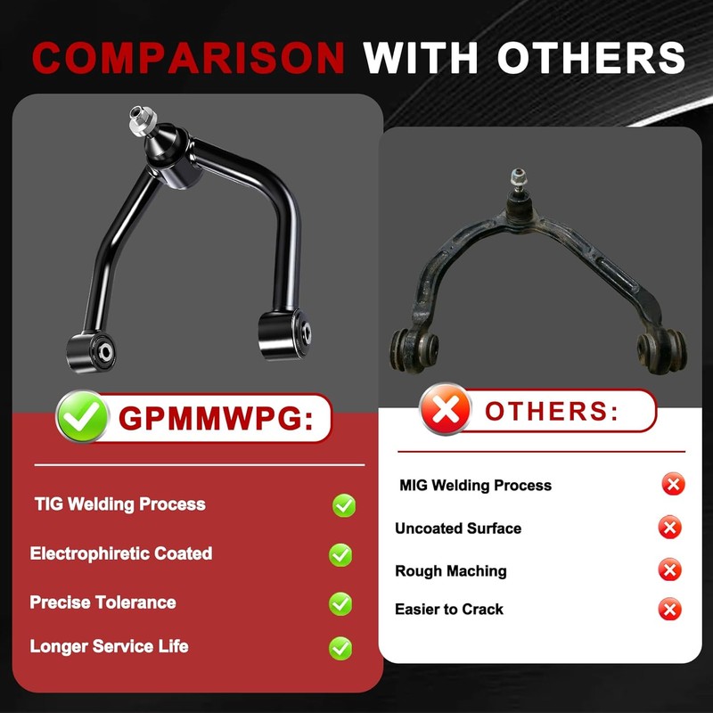 2-4" Lift Front Upper Control Arms w/Ball Joints Compatible with