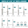 SATANTECH 450Pcs 304 Stainless Steel Pop Rivets with Washers Assortment