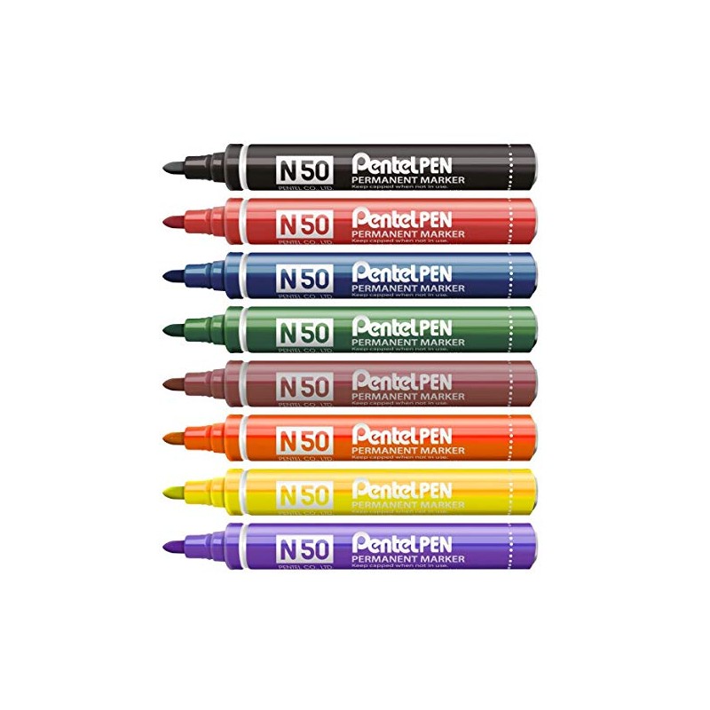 Pentel N50 AE Aluminium Casing (Pack of 12) Black