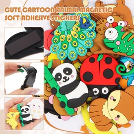 Pack of 16 Children's Magnets, Animal Fridge Magnets, Children's Magnets, Decorative Children's Magnets, Animals Toy of Education, for Whiteboard, Preschool Lessons, Home, Classroom