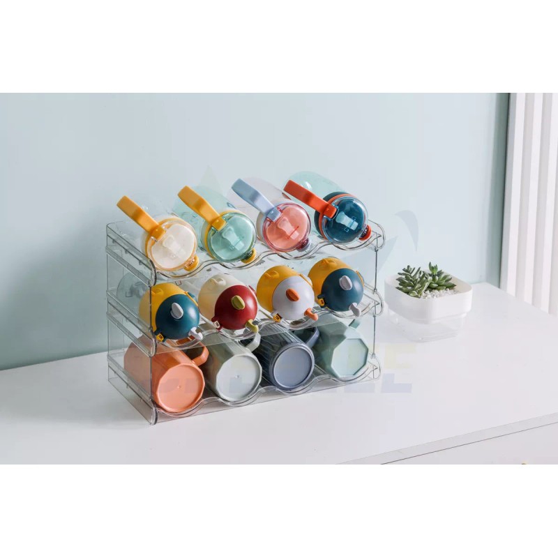 Breezee Market Organizador 16 Botellas Apilables Agua Y Vino Ahorra