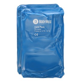 BodyMed Blue Vinyl Cold Packs – Reusable Flexible Ice Pack for Injuries – Cold Gel Pack – Half Size, 12 in. x 7 in., 2 Pack
