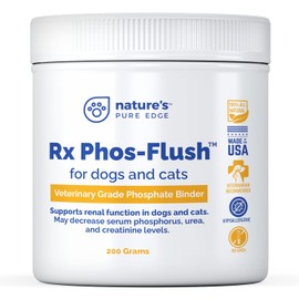 Phos-Flush Phosphate Binder. Extra Large 200 Grams. Dog Kidney and Cat Kidney Support. Feline Urinary Tract Support. Compliments a Renal Failure Dog Food Diet or Cat Renal Support Diet.