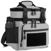 GLENKEY Double Deck Insulated Lunch Box, Expandable Large Lunch Bag