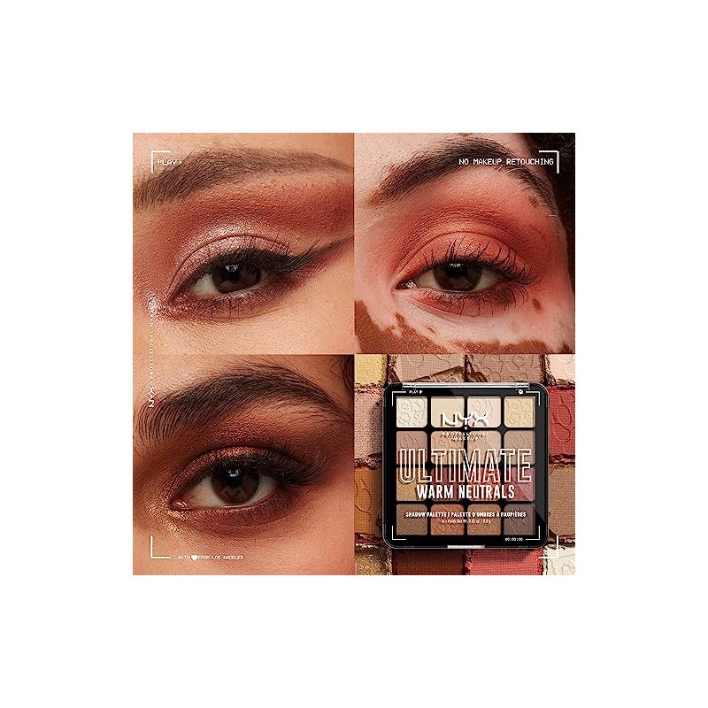NYX PROFESSIONAL MAKEUP, Paleta de Sombras Definitivas, Neutros Cálidos