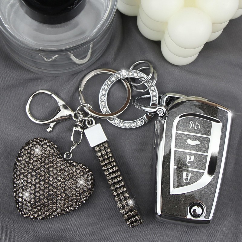 YIKECASE Key Fob Cover with Keychain for Women, Car Key