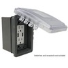 Sealproof Slim 1-Gang Weatherproof Shallow Outdoor Outlet Cover | Lockable,