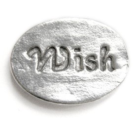 Star - Wish : Pocket Token or Lucky Novelty Coin, One Inch, Handcrafted Lead-Free Pewter