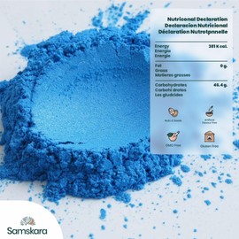 Espirulina Azul Organic | Extracto de Ficocianina 100% | Colourante azul alimentario natural | a base de algas | Luminoso para batidos, repostería, bebidas, yogur y mas | sin OMG | 50 grams x 1 pack