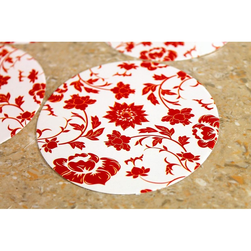eSplanade Disposable Printed Paper Coasters (Set of 100) - Reversible