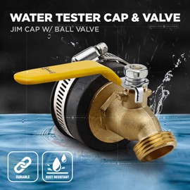 Midline Valve XUD2 Sillcock Hose Ball Valve with Lever HANDLE for Testing and Draining; 2 in; Rubber Cap with Stainless Steel Band and Clamp