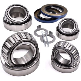 HD Switch 2 Trailer Wheel Hub Rebuild Kits 5200 6000 lb Axles: 25580/25520 & 15123/15245 Bearings, 21333TB 22333TB 10-10 10-36 Seals - Sport Utility Cargo, Pop Up Camping RV Horse Livestock Car Hauler