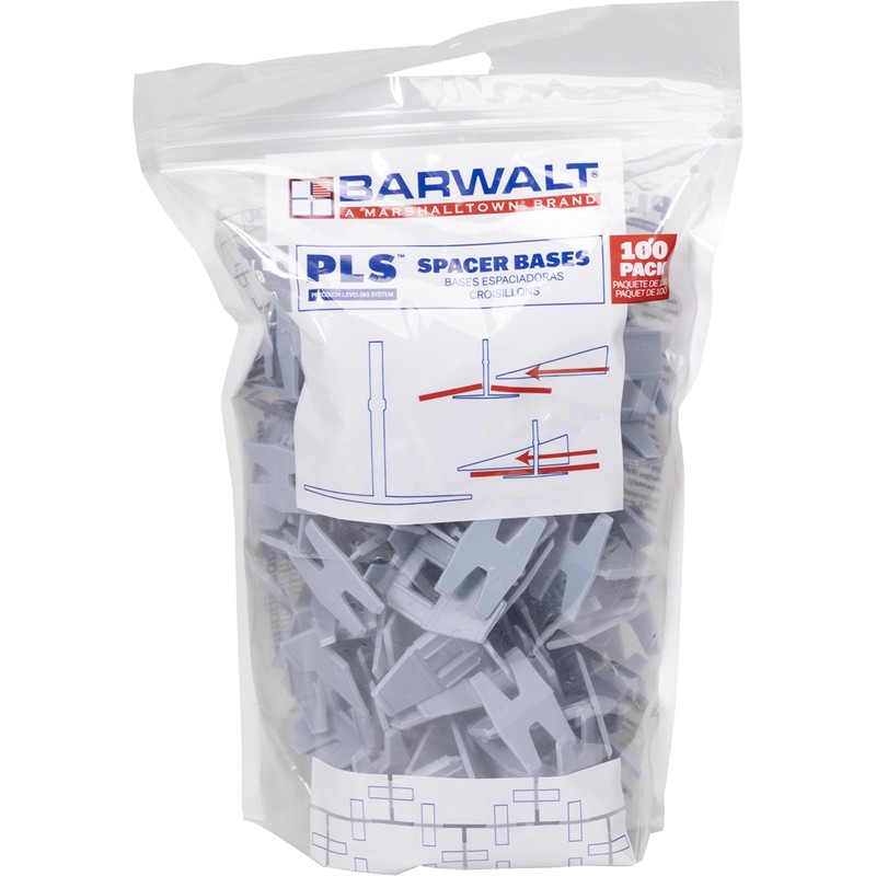 BARWALT PLS 1/16 Inch Tile Leveling System, Tile Spacer Bases,